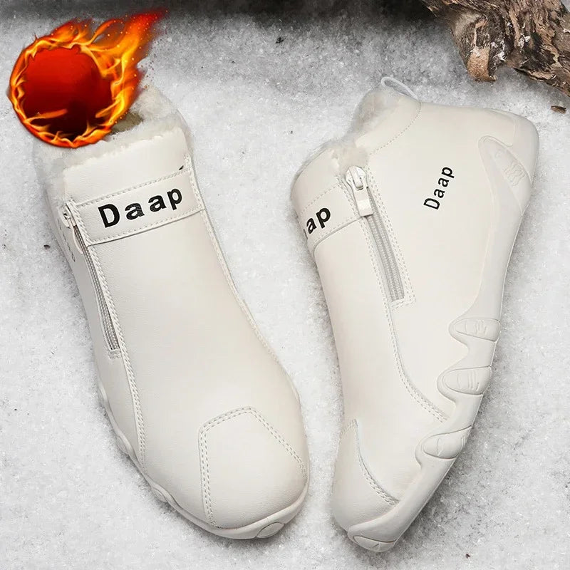 British Style Fashion Short Boots Men  Luxury Leather Anti Slip Comfortable Work Shoes Outdoor Travel Sports Casual Shoes 2024