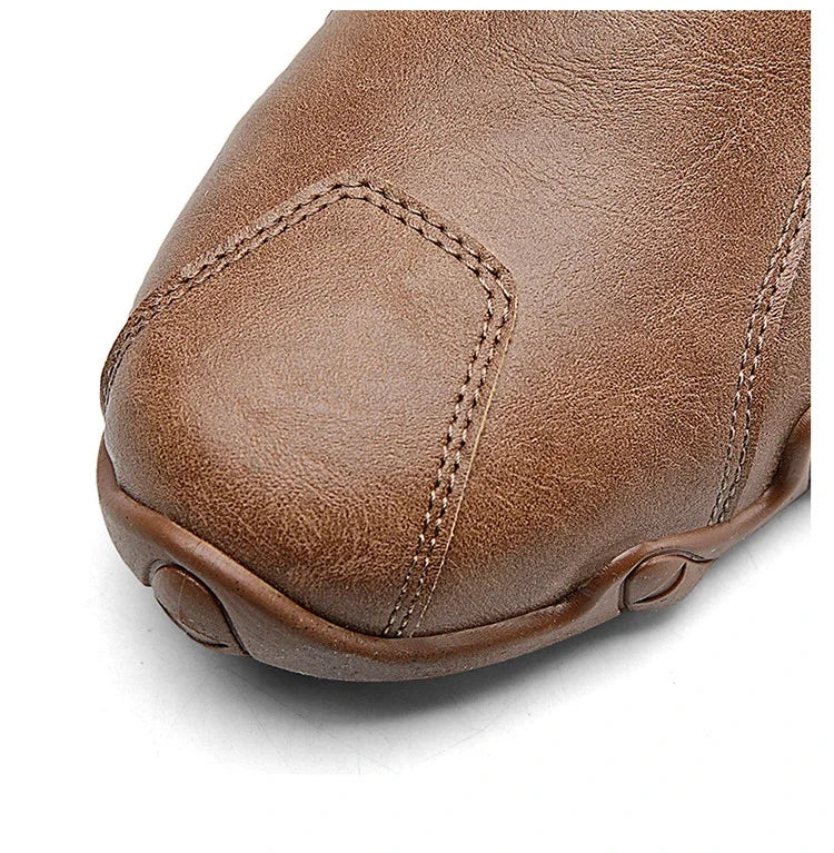 British Style Fashion Short Boots Men  Luxury Leather Anti Slip Comfortable Work Shoes Outdoor Travel Sports Casual Shoes 2024