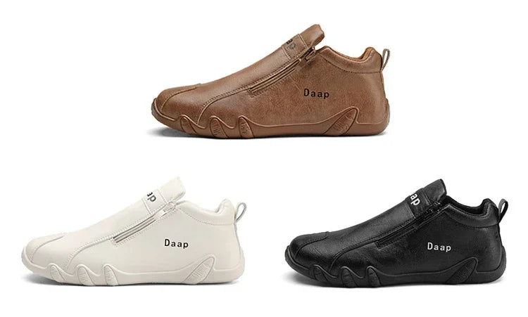 British Style Fashion Short Boots Men  Luxury Leather Anti Slip Comfortable Work Shoes Outdoor Travel Sports Casual Shoes 2024